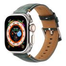 For Apple Watch 46mm / 49mm / 45mm / 44mm Kalebol Stitched Genuine Leather Watch Band(Frosted Green) - 1