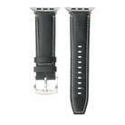 For Apple Watch 42mm / 41mm / 40mm / 38mm Kalebol Stitched Genuine Leather Watch Band(Frosted Green) - 2
