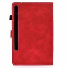 For Samsung Galaxy Tab S8 / Galaxy Tab S7 T870 Cowhide Texture Horizontal Flip Leather Case with Holder & Card Slots & Sleep / Wake-up Function(Red) - 3