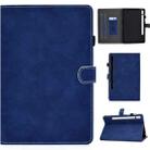 For Samsung Galaxy Tab S8 / Galaxy Tab S7 T870 Cowhide Texture Horizontal Flip Leather Case with Holder & Card Slots & Sleep / Wake-up Function(Blue) - 1