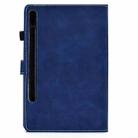 For Samsung Galaxy Tab S8 / Galaxy Tab S7 T870 Cowhide Texture Horizontal Flip Leather Case with Holder & Card Slots & Sleep / Wake-up Function(Blue) - 3