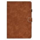 For Samsung Galaxy Tab S8 / Galaxy Tab S7 T870 Cowhide Texture Horizontal Flip Leather Case with Holder & Card Slots & Sleep / Wake-up Function(Brown) - 1