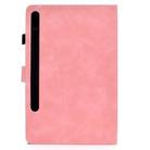 For Samsung Galaxy Tab S8 / Galaxy Tab S7 T870 Cowhide Texture Horizontal Flip Leather Case with Holder & Card Slots & Sleep / Wake-up Function(Rose Gold) - 3