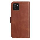 For Samsung Galaxy A03 Dual-Folded S-shape Leather Phone Case(Coffee) - 3