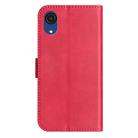 For Samsung Galaxy A03 Core Dual-Folded S-shape Leather Phone Case(Rose Red) - 3