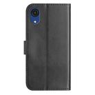 For Samsung Galaxy A03 Core Dual-Folded S-shape Leather Phone Case(Black) - 3