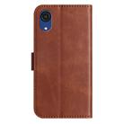 For Samsung Galaxy A03 Core Dual-Folded S-shape Leather Phone Case(Coffee) - 3