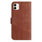 For Samsung Galaxy A05 Dual-Folded S-shape Leather Phone Case(Coffee) - 3