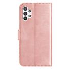 For Samsung Galaxy A13 4G Dual-Folded S-shape Leather Phone Case(Rose Gold) - 3