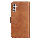 For Samsung Galaxy A16 Dual-Folded S-shape Leather Phone Case(Brown) - 3