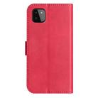 For Samsung Galaxy A22 5G Dual-Folded S-shape Leather Phone Case(Rose Red) - 3