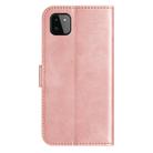 For Samsung Galaxy A22 5G Dual-Folded S-shape Leather Phone Case(Rose Gold) - 3