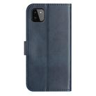 For Samsung Galaxy A22 5G Dual-Folded S-shape Leather Phone Case(Navy Blue) - 3