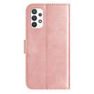 For Samsung Galaxy A23 5G Dual-Folded S-shape Leather Phone Case(Rose Gold) - 3