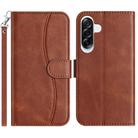 For Samsung Galaxy A26 5G Dual-Folded S-shape Leather Phone Case(Coffee) - 1