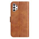 For Samsung Galaxy A32 5G Dual-Folded S-shape Leather Phone Case(Brown) - 3