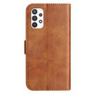 For Samsung Galaxy A33 5G Dual-Folded S-shape Leather Phone Case(Brown) - 3