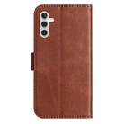 For Samsung Galaxy A34 5G Dual-Folded S-shape Leather Phone Case(Coffee) - 3