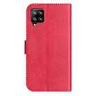 For Samsung Galaxy A42 5G Dual-Folded S-shape Leather Phone Case(Rose Red) - 3