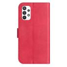 For Samsung Galaxy A72 4G / 5G Dual-Folded S-shape Leather Phone Case(Rose Red) - 3