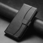 For Samsung Galaxy A73 Dual-Folded S-shape Leather Phone Case(Black) - 5