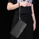 For Samsung Galaxy A73 Dual-Folded S-shape Leather Phone Case(Black) - 6