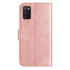 For Samsung Galaxy A02s 164mm Dual-Folded S-shape Leather Phone Case(Rose Gold) - 3
