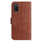 For Samsung Galaxy A02s EU Dual-Folded S-shape Leather Phone Case(Coffee) - 3