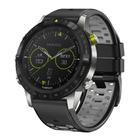 For Garmin Fenix 7X 26mm Kalebol Three Rows Hole Two Color Silicone Watch Band(Black Grey) - 1