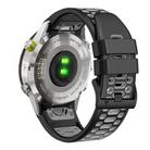 For Garmin Fenix 7X 26mm Kalebol Three Rows Hole Two Color Silicone Watch Band(Black Grey) - 2