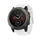 For Garmin QuickFit Kalebol 26mm Rhombus Texture Silicone Watch Band(White) - 1