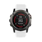For Garmin QuickFit Kalebol 26mm Rhombus Texture Silicone Watch Band(White) - 2