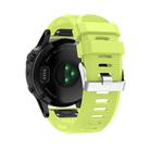 For Garmin QuickFit Kalebol 26mm Rhombus Texture Silicone Watch Band(Grass Green) - 3