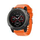 For Garmin QuickFit Kalebol 26mm Rhombus Texture Silicone Watch Band(Orange) - 1