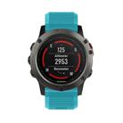 For Garmin QuickFit Kalebol 26mm Rhombus Texture Silicone Watch Band(Blue) - 2