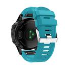 For Garmin QuickFit Kalebol 26mm Rhombus Texture Silicone Watch Band(Blue) - 3