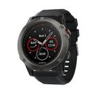 For Garmin QuickFit Kalebol 26mm Rhombus Texture Silicone Watch Band(Black) - 1