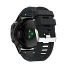 For Garmin QuickFit Kalebol 26mm Rhombus Texture Silicone Watch Band(Black) - 3
