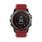 For Garmin QuickFit Kalebol 26mm Rhombus Texture Silicone Watch Band(Red) - 2