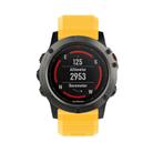 For Garmin QuickFit Kalebol 26mm Rhombus Texture Silicone Watch Band(Yellow) - 2