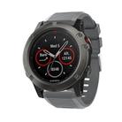 For Garmin QuickFit Kalebol 26mm Rhombus Texture Silicone Watch Band(Grey) - 1