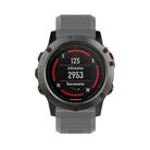 For Garmin QuickFit Kalebol 26mm Rhombus Texture Silicone Watch Band(Grey) - 2