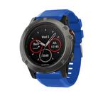 For Garmin QuickFit Kalebol 26mm Rhombus Texture Silicone Watch Band(Royal Blue) - 1