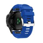 For Garmin QuickFit Kalebol 26mm Rhombus Texture Silicone Watch Band(Royal Blue) - 3