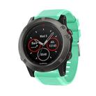 For Garmin QuickFit Kalebol 26mm Rhombus Texture Silicone Watch Band(Teal) - 1