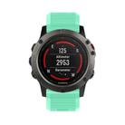 For Garmin QuickFit Kalebol 26mm Rhombus Texture Silicone Watch Band(Teal) - 2