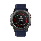 For Garmin QuickFit Kalebol 26mm Rhombus Texture Silicone Watch Band(Midnight Blue) - 2