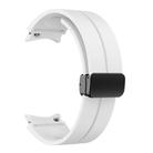 For Samsung Galaxy Watch7 / 6 / 5 Kalebol Concave Folding Magnetic Buckle Silicone Strap(White) - 2
