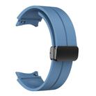 For Samsung Galaxy Watch7 / 6 / 5 Kalebol Concave Folding Magnetic Buckle Silicone Strap(Blue) - 2