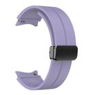 For Samsung Galaxy Watch7 / 6 / 5 Kalebol Concave Folding Magnetic Buckle Silicone Strap(Purple) - 2